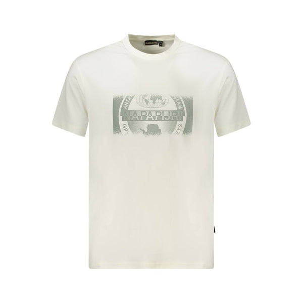 White Cotton Men T-Shirt
