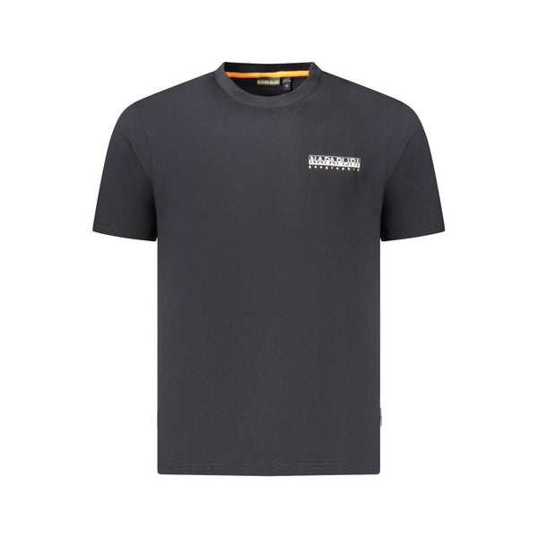Black Cotton Men T-Shirt