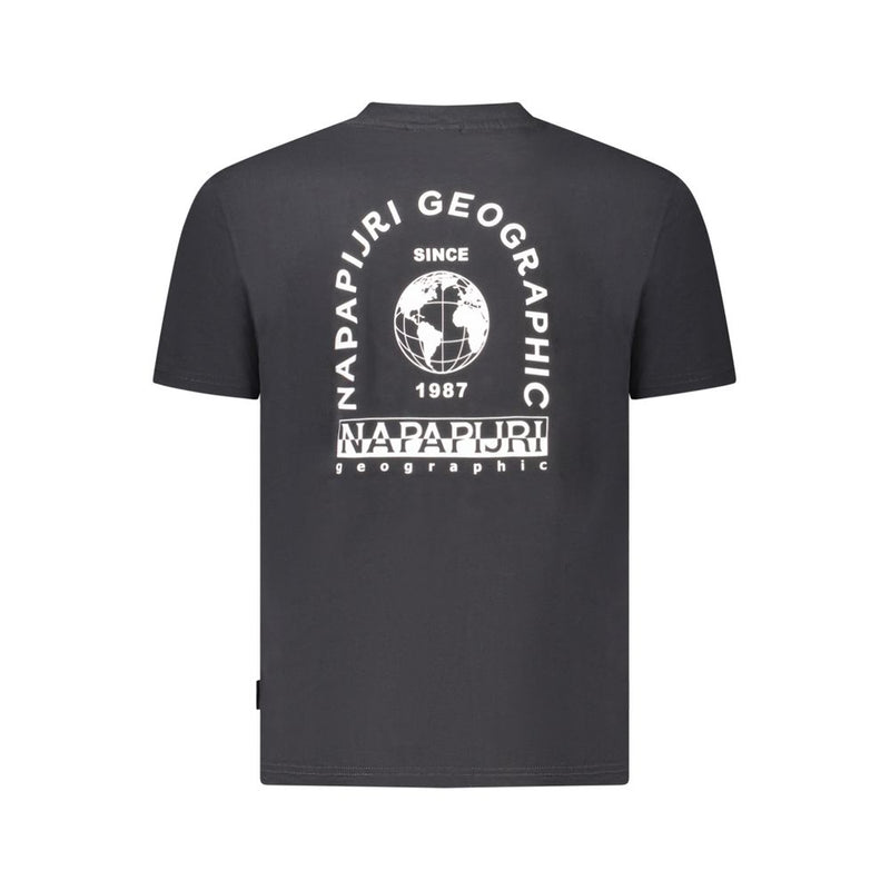 Black Cotton Men T-Shirt