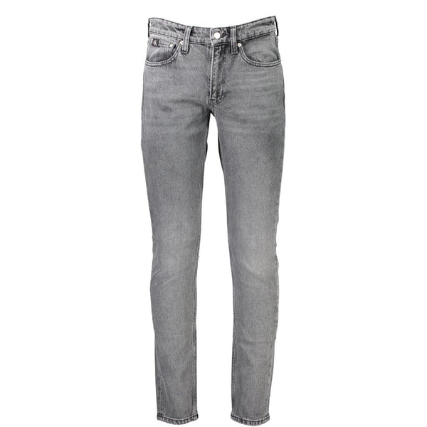 Gray Cotton Men Jeans
