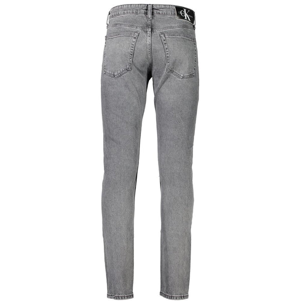 Gray Cotton Men Jeans