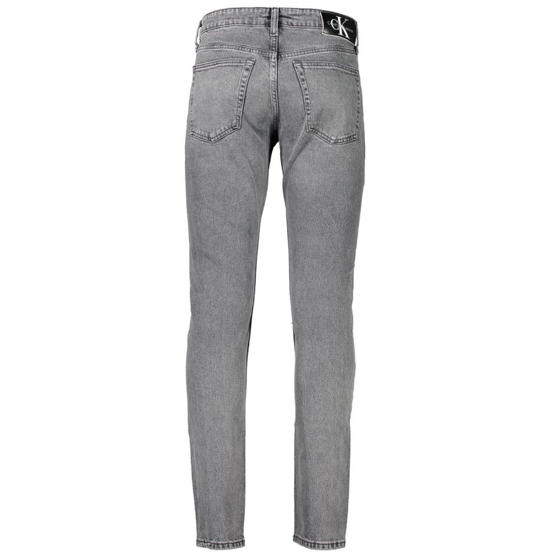 Gray Cotton Men Jeans