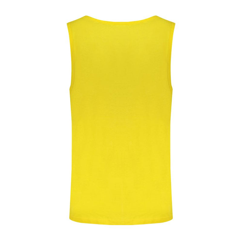 Yellow Cotton Men Tank Top