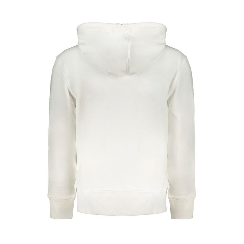 White Cotton Men's Hooded Sweater