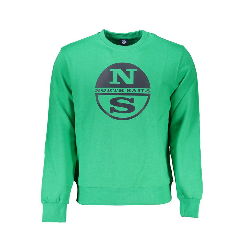 Green Cotton Men Sweater