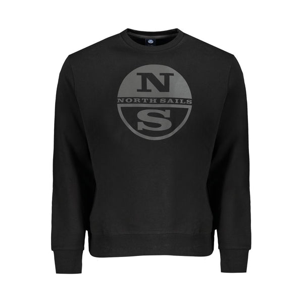 Black Cotton Men Sweater