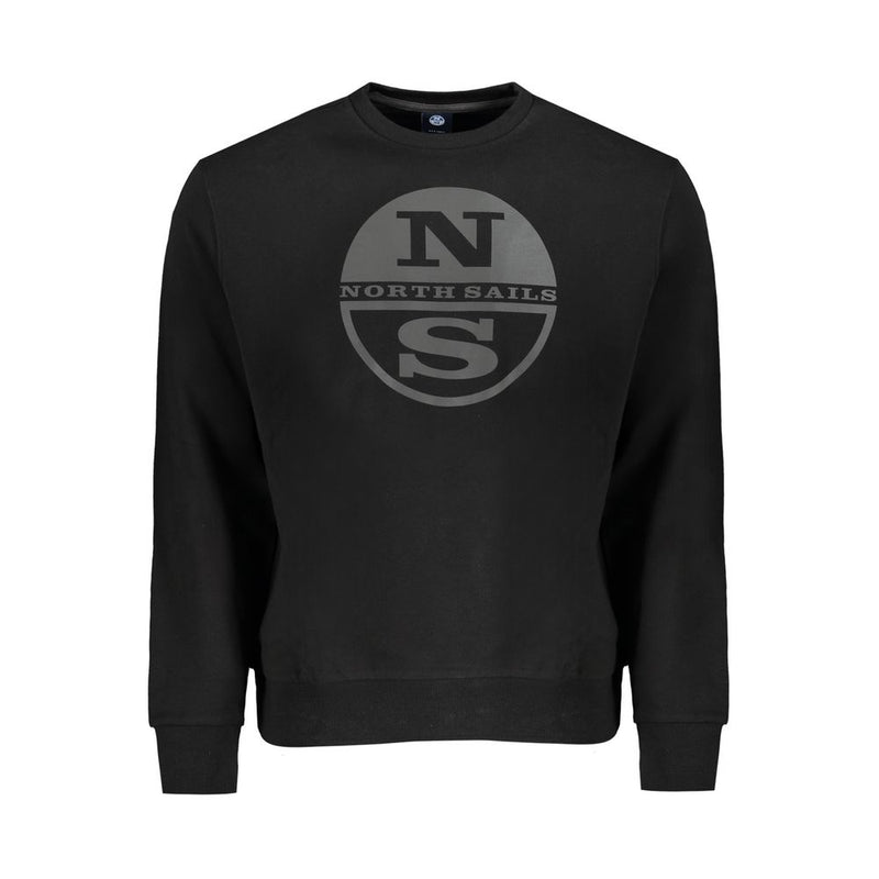 Black Cotton Men Sweater