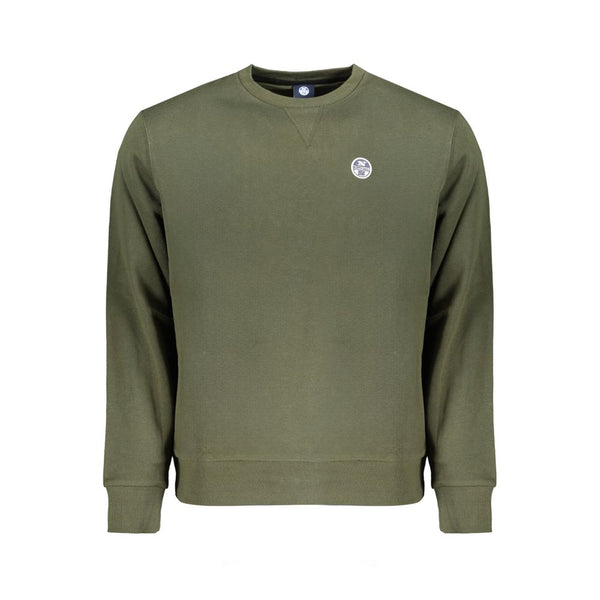 Green Cotton Men Sweater
