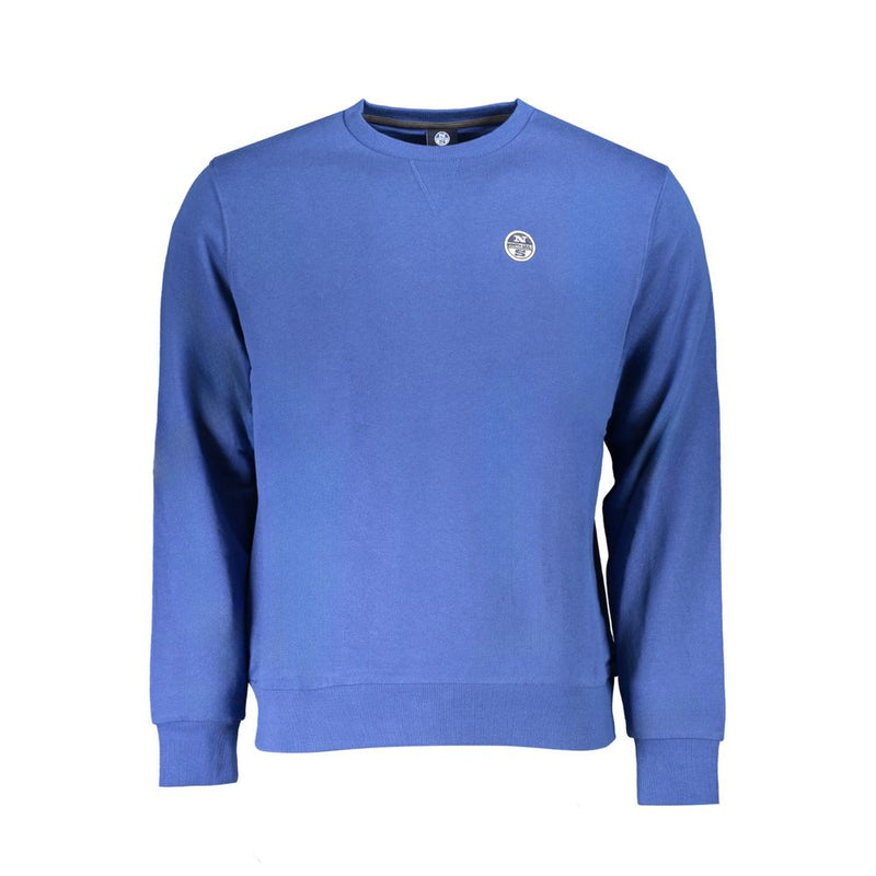 Blue Cotton Men Sweater