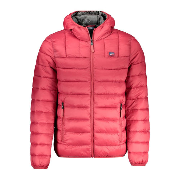 Red Polyamide Men Jacket