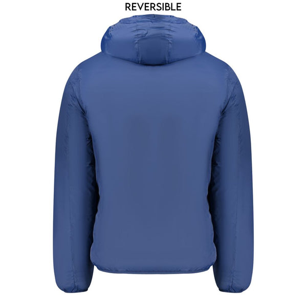 Blue Polyamide Men Jacket