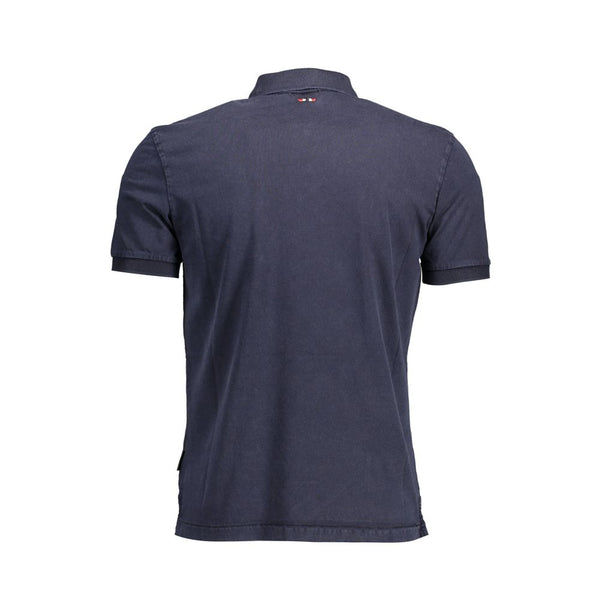 Blue Cotton Polo Shirt