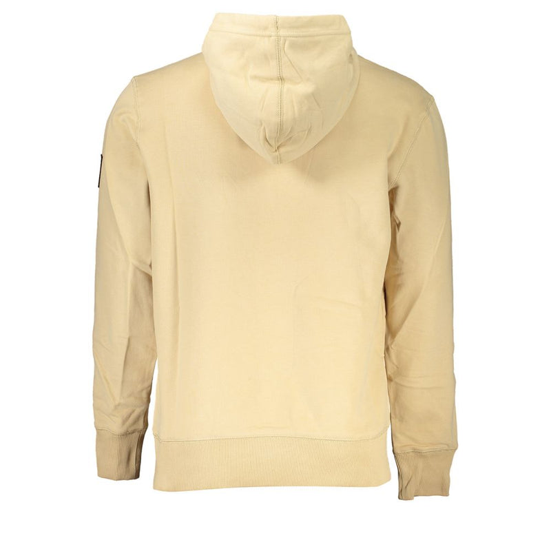 Beige Cotton Men Sweater