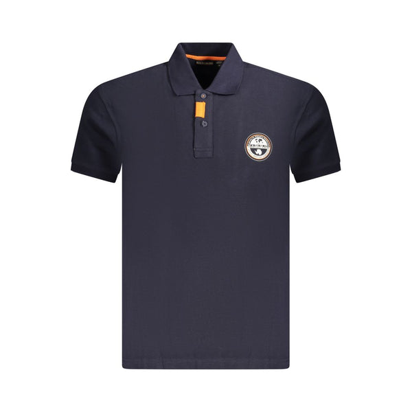 Blue Cotton Polo Shirt