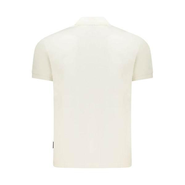 White Cotton Men Polo Shirt