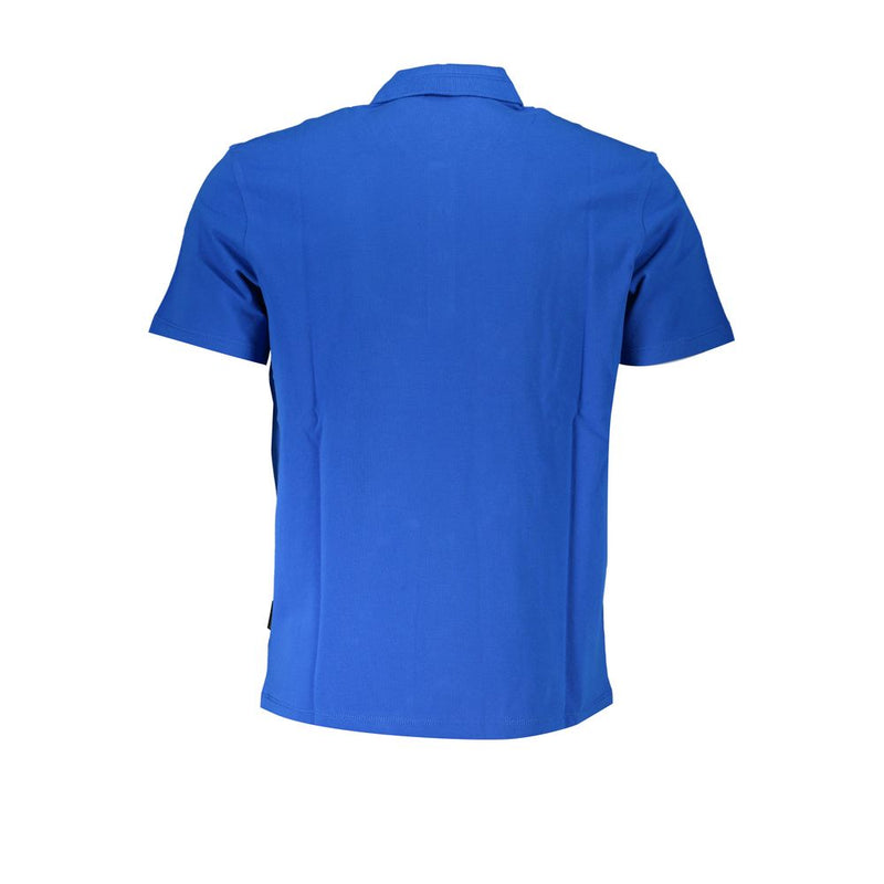 Blue Cotton Polo Shirt