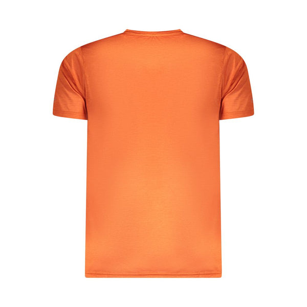 Orange Polyester Men T-Shirt