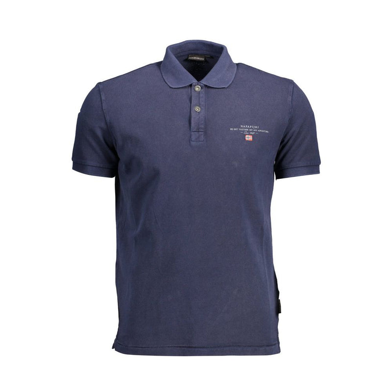 Blue Cotton Polo Shirt