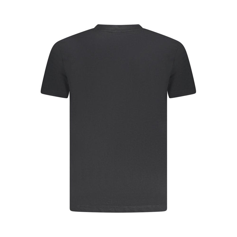 Black Cotton Men T-Shirt