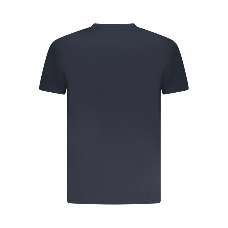 Blue Cotton Men T-Shirt