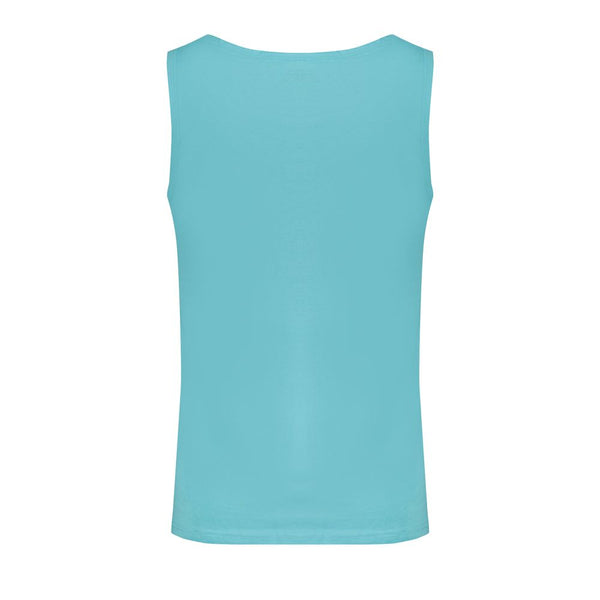Blue Cotton Men's Tank Top
