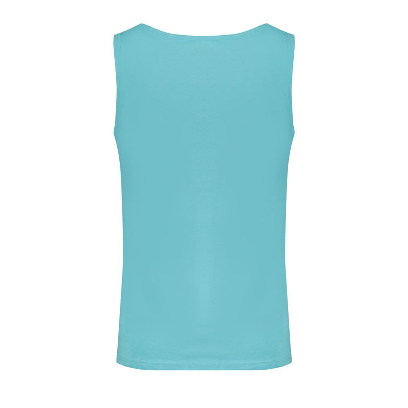 Blue Cotton Men's Tank Top