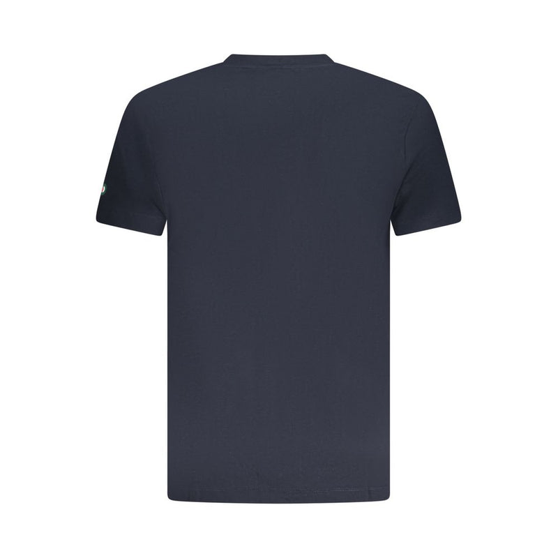 Blue Cotton Men T-Shirt