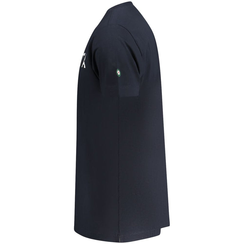 Blue Cotton Men T-Shirt