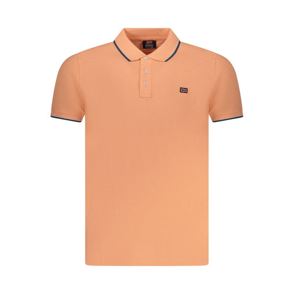 Pink Cotton Men Polo Shirt