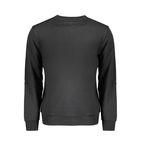 Black Cotton Men Sweater