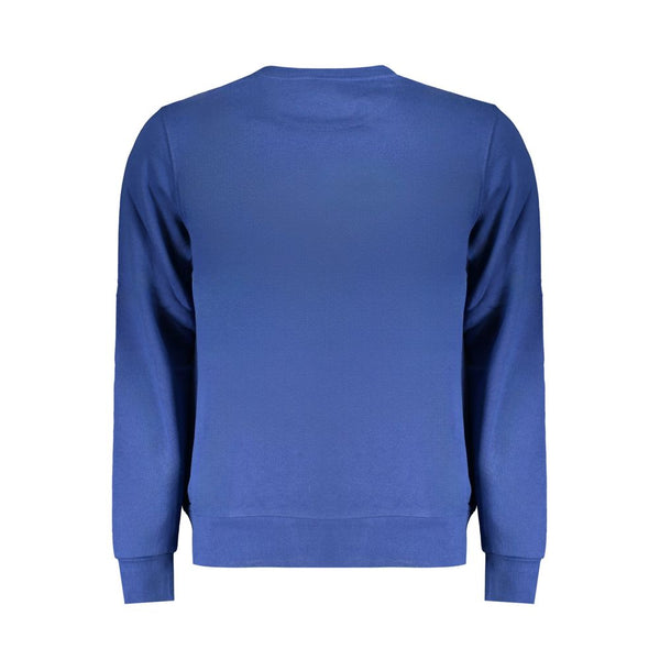 Blue Cotton Men Sweater