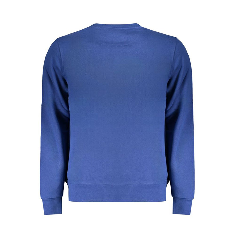 Blue Cotton Men Sweater