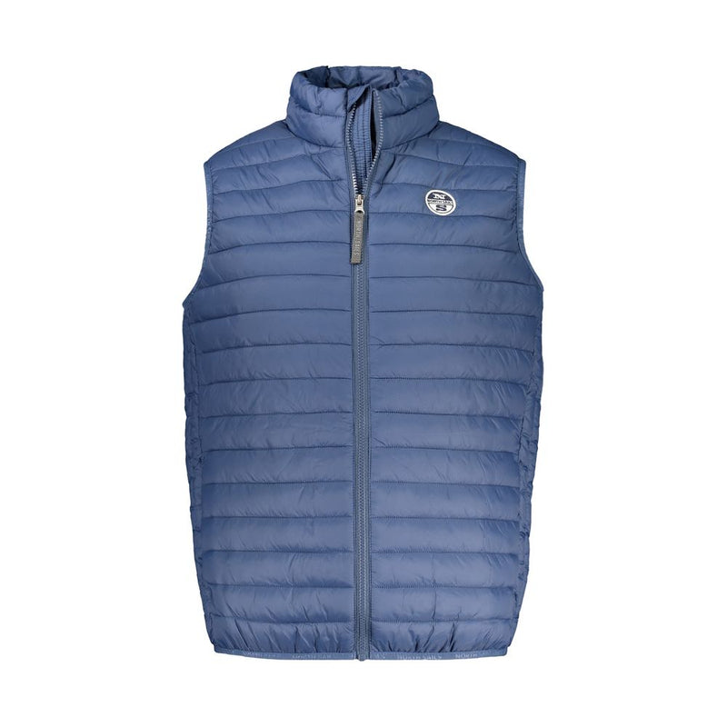 Blue Polyamide Men Jacket