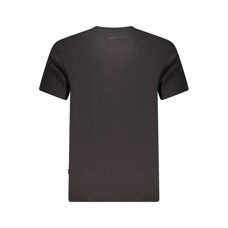Black Cotton Men T-Shirt
