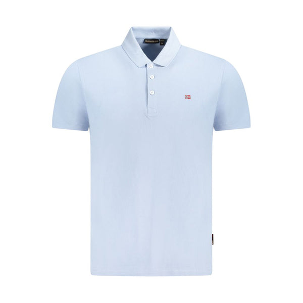 Blue Cotton Polo Shirt