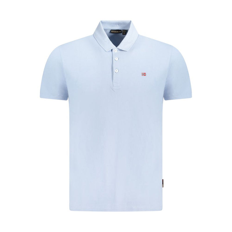 Blue Cotton Polo Shirt