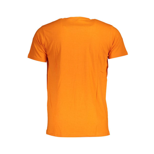 Orange Cotton Men T-Shirt