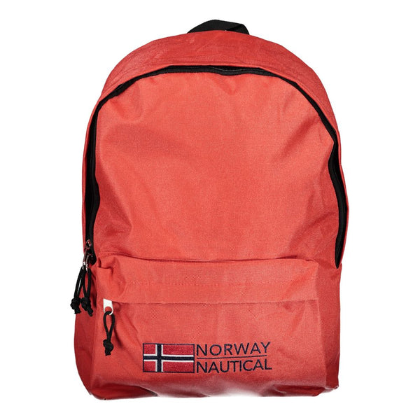 Red Polyester Men Backpack