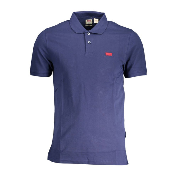 Blue Cotton Polo Shirt
