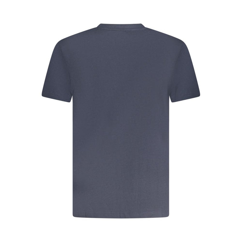 Blue Cotton Men T-Shirt