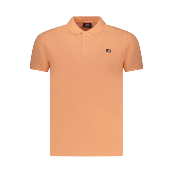 Pink Cotton Men Polo Shirt