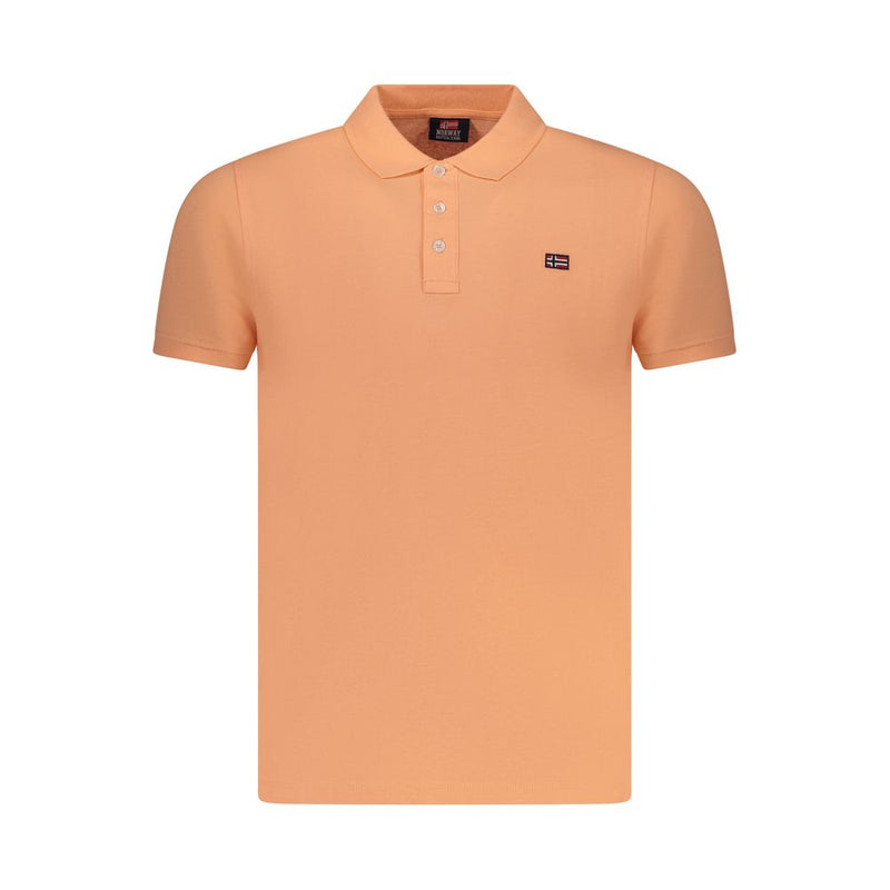Pink Cotton Men Polo Shirt