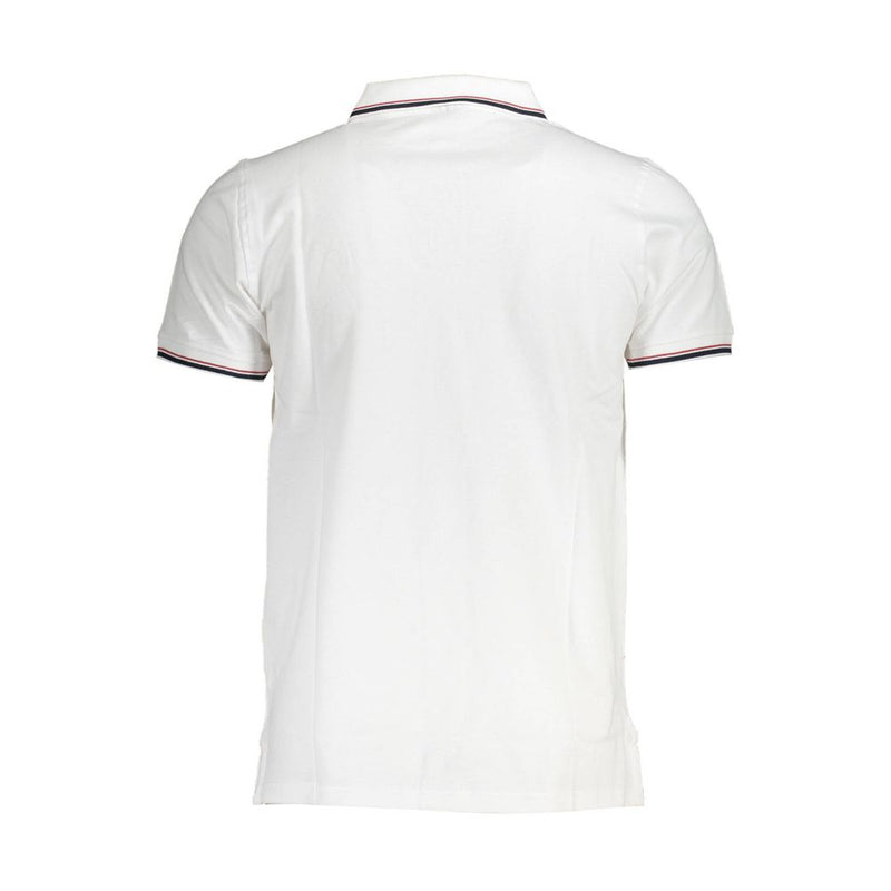 White Cotton Men Polo Shirt