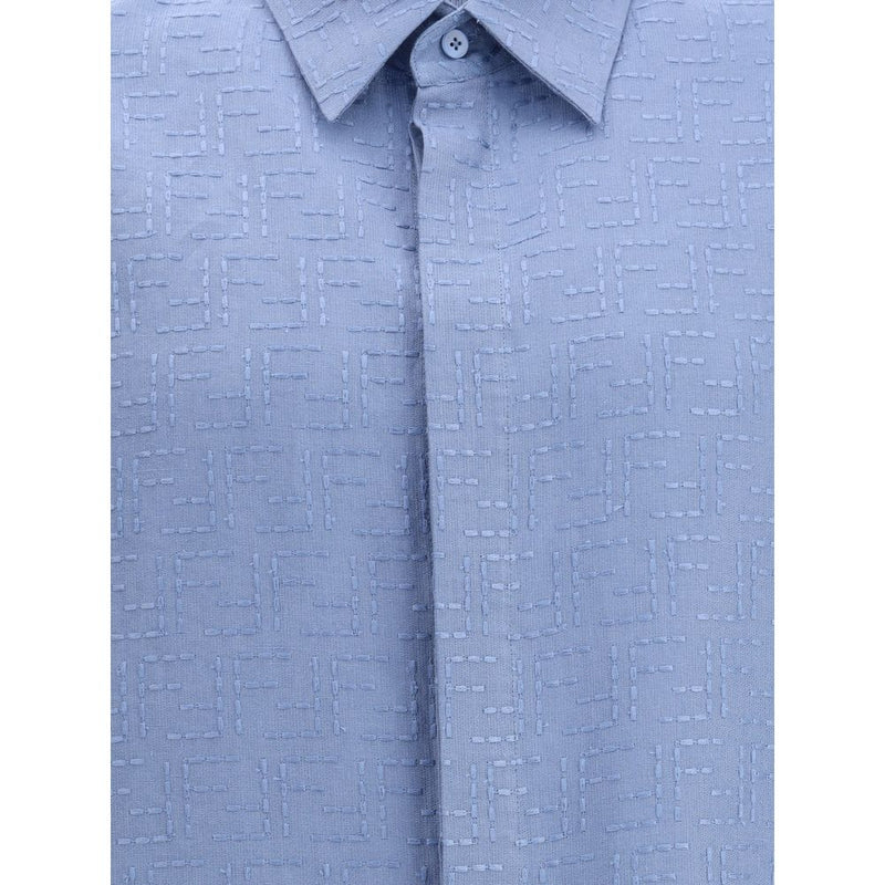 Light Blue Linen Shortsleeve Shirt