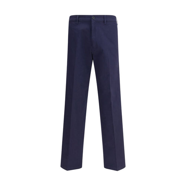 Blue Cotton Chino Pants