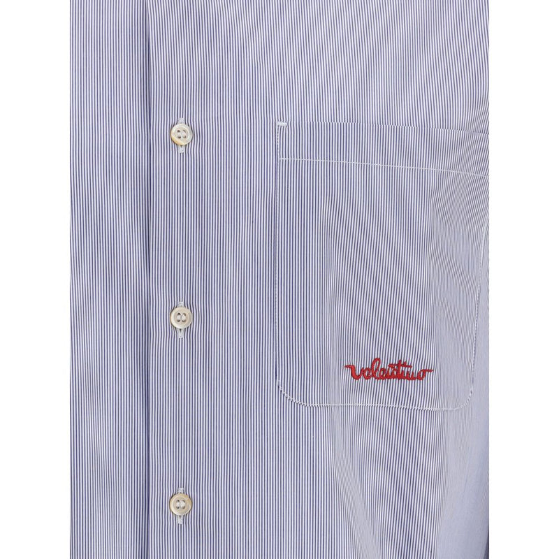 Blue Cotton Pattern Shirt