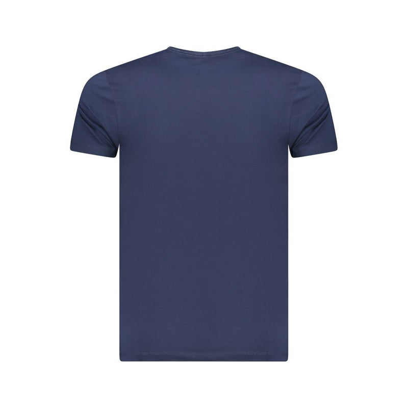 Blue Cotton Men T-Shirt