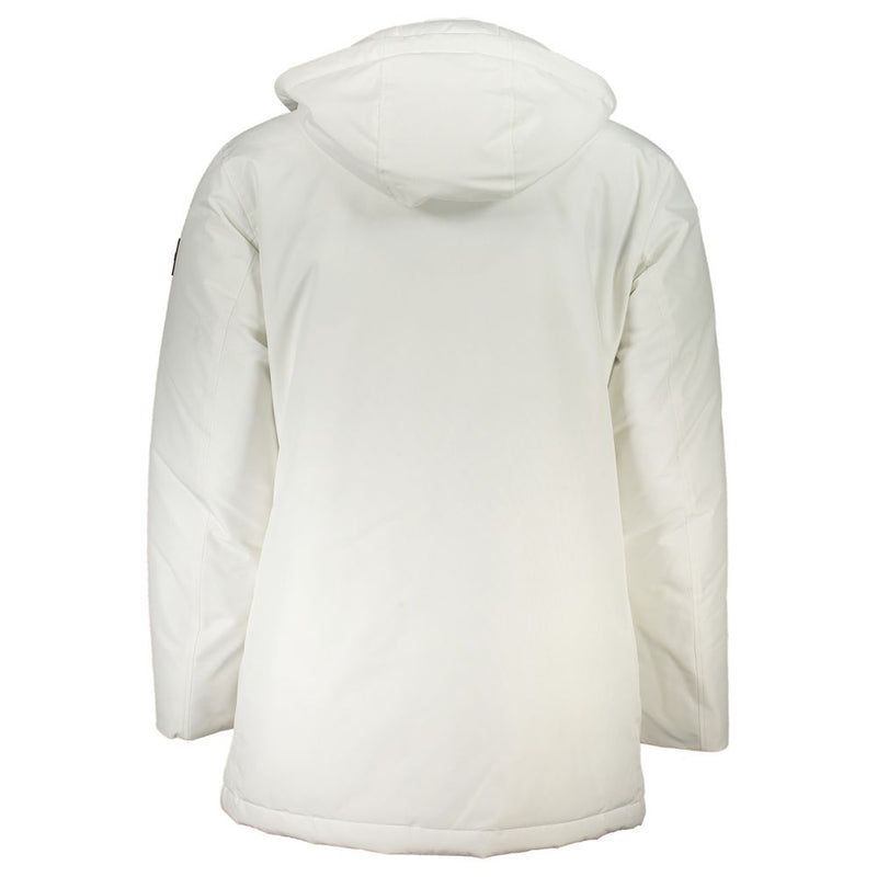 White Polyamide Men's Jacket