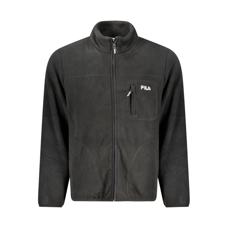 Black Polyester Men Jacket