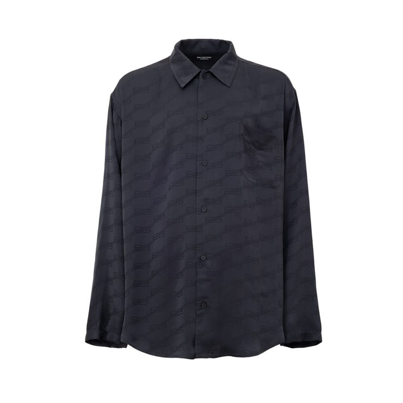Gray Viscose Dress Shirt